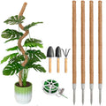 4 Pack Moss Pole, 47 Inch Moss Poles for Climbing Plants Monstera, Bendable Coir Plant Stakes for Potted Plants, Philodendron, Pothos (47.2" x 4pcs)