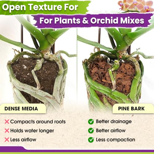 Orchid Bark for Plants, Natural Pine Bark for Orchid Repotting, 2 QT - view 3