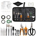 Bonsai Tools Set, 26 Pcs Garden Tools Set for Beginner, Includes Bonsai Wire Kit, Pruning Shears, Plant Mat, Bonsai Scissors, Succulent Tools in Leather Storage Bag, Ideal Gardening Gifts for Women