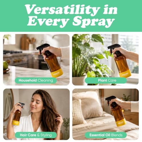 Organic Origin Amber Glass Spray Bottles, 16 oz with Protective Sleve - view 6