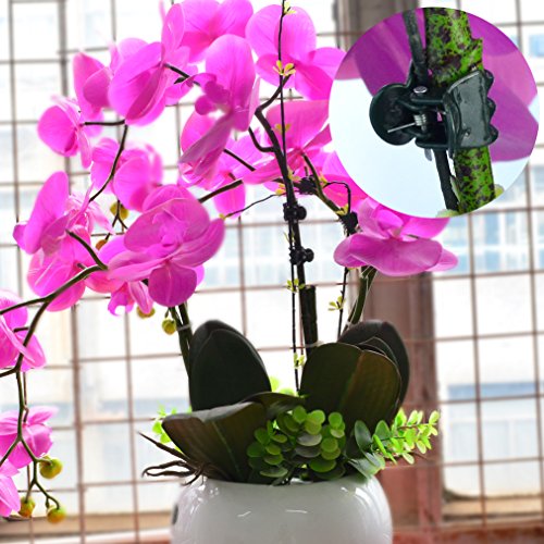 100 pcs Plant Clips, Orchid Clip Plant Orchid Support Clips Flower and Vine Clip for Supporting Stems Vines Grow Upright Dark Green - view 3