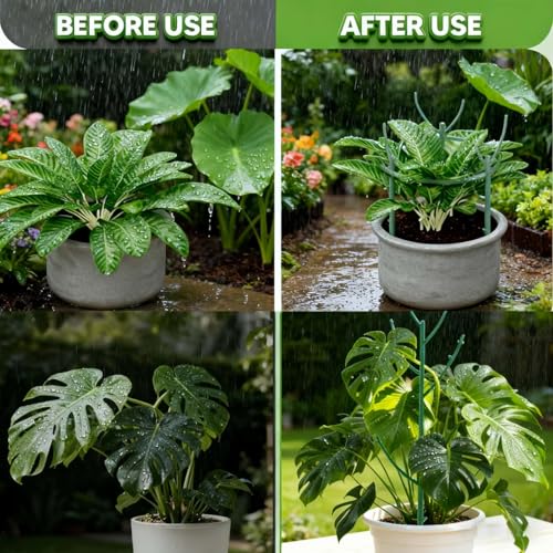 5 Pack Stackable Monstera Plant Support, Garden Plant Support Stakes for Indoor Outdoor Plants, Climbing Plant Support Structures Plant Holder Stick Moss Pole for Support Tall Potted Plants - view 4