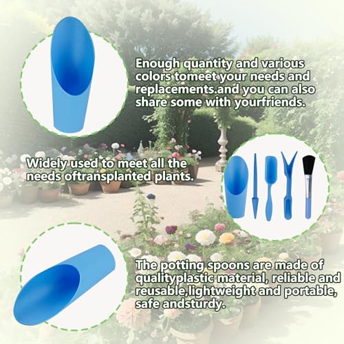 5 Pcs Mini Garden Tool Set Hand Tools Succulent Tools Transplanting Tools Set Succulent Care Plastic Kit Bonsai Potting Soil Indoor for Succulent Miniature Plant Gardening for Flower Planting - view 3