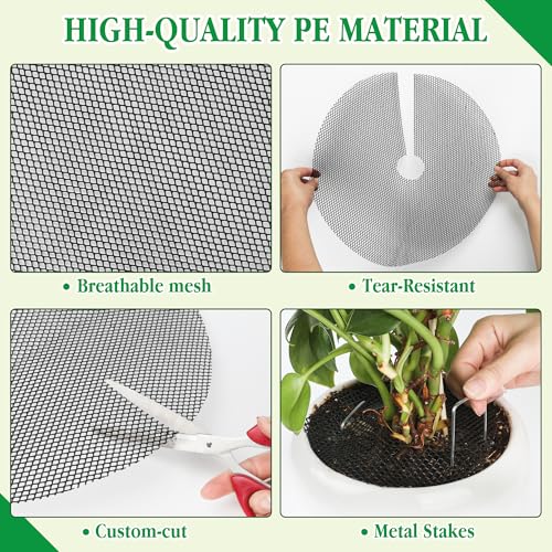Plant Pot Grids 15.7 Inch Cuttable Soil Cover Protector from Animals - view 6