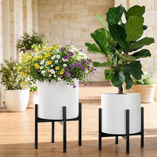 Mid Century Plant Stand Indoor Outdoor(Plant Pot Not Included), Holds Planters with a Maximum Width of 14 Inch, Metal Planter Stand, Potted Plant Holder, Black - Width Not Adjustable - view 6