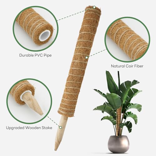 Moss Pole for Plants Indoor - 4 Pack Plant Poles for Climbing Plants - view 6