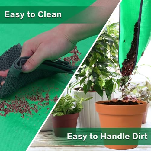 Plant Repotting Mat,Extra Large Waterproof Potting Mats,Foldable Potting Mat for Indoor Plant Transplanting and Dirt Control,Portable Gardening Mats for Repotting(43''*30'',Green) - view 4