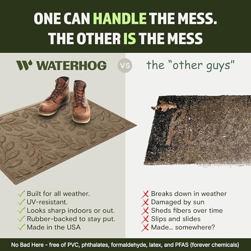 Brittney Leaf Front Door Mat Indoor Outdoor Entrance, All-Weather - view 5