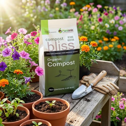 Compost Bliss (8 Qts) - 100% Natural Compost Soil for Gardening, Seed Starting Soil, & Potting Mixes - Compost Organic Garden Fertilizer - Mix with Potting Soil Indoor Plants & Outdoor Plants - view 7
