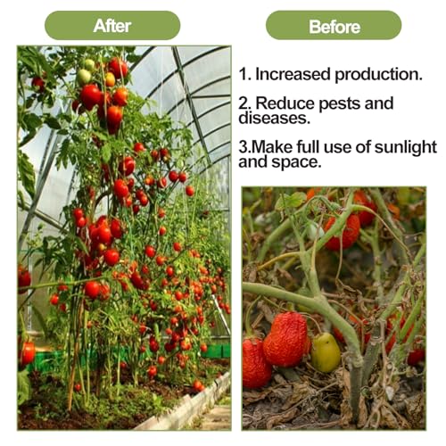 40 Pack Tomato Roller Hooks with 49.2FT String, Greenhouse Trellising Kit for Tomato,Plant, Greenhouse,Flower Vine Twine Crop Trellis Kit Plant Roller Trellis Hook - view 3