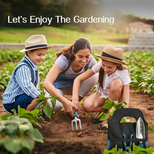 Gardening Tools Set, 8PCS Gardening Gifts for Women, Blue+Black - view 2