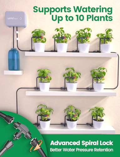 Automatic Watering System for Potted Plants, [Wi-Fi & App Control] Drip Irrigation Kit System, Smart Plant Watering Devices for Indoor Outdoor, Water Shortage Remind, IPX66, Green - view 5