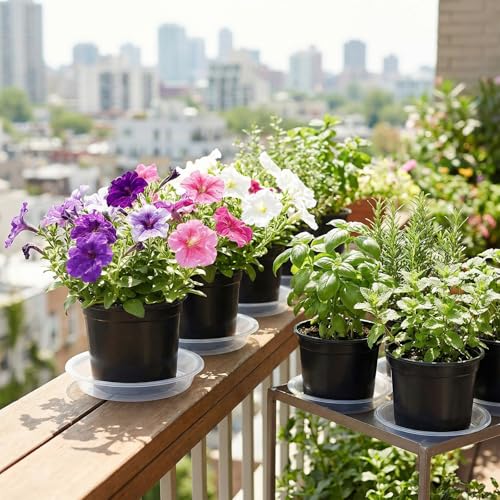 30 Pack Clear Plant Saucer 4/5/6 Inches Plastic Drip Trays to Catch Water - view 6
