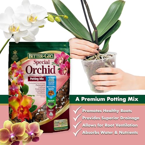 Special Orchid Mix - Premium Grade Orchid Bark Potting Mix for Potting,Repotting,Enhanced Drainage,Air Flow & Root Ventilation,for Phalaenopsis,Cattleyas,Dendrobiums,8 Quarts,(Pack of 2) - view 6