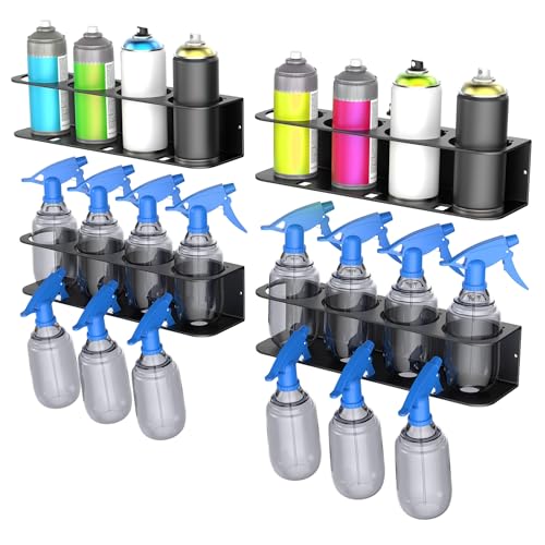 Wall Mount Spray Bottle Holder, Metal Spray Can Storage Rack