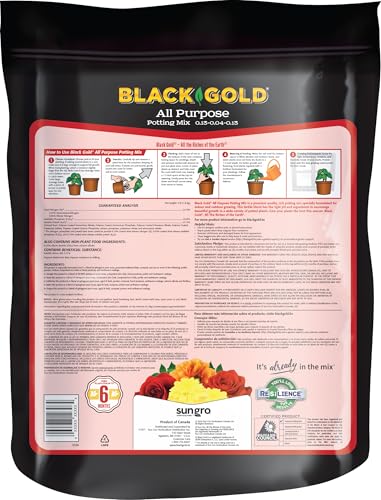 Horticulture 8-Quart Black Gold 1310102 Purpose Potting Soil With Control, Brown/A - view 2