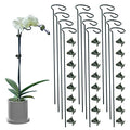 12 Pack Plant Support Stakes with 24 Pcs Plant Clips, Garden Single Stem Support Stake, Plant Cage Support Ring for Indoor Outdoor Flowers Rose Amaryllis Tomatoes Peony Lily Orchid (16 Inch)