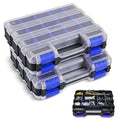 2 Pack Small Parts Organizers, 34-Compartments Double-Sided Tool Box