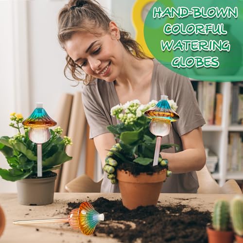 Self Watering Globes for Plants 4 Pack Mushroom Glass Plant Watering Globes - view 2