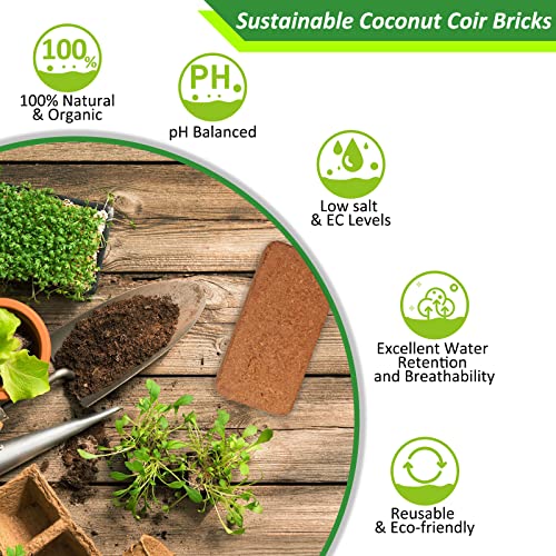 6pcs Organic Coco Coir Bricks, Natural Coconut Coir for Plants - view 4