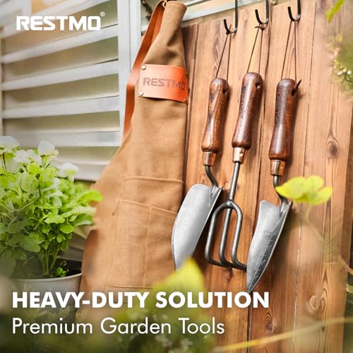 Gardening Tools Set, 3-in-1, Carbon Steel, Wooden Handle, Brown - view 2