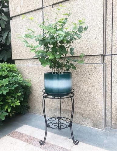 11.8 inches Diameter Tall Metal Plant Stand for Indoor or Outdoor,Heavy Duty Flower Pot Stand Rack Holds Big Heavy Plants,Black (18.9 INCHES TALL) - view 5