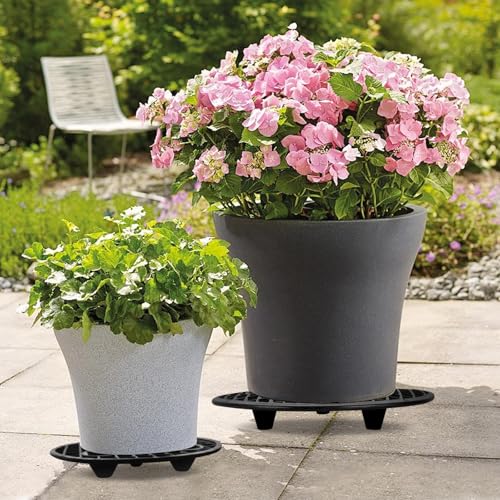 Plant Riser Indoor Outdoor, Plant Level Pot Elevator- 12inch Plant Riser Holder Plastic Floor Protector Plant Trivet, Heavy Planter Holder for Prevent Rot and Damage on Patio & Deck(12inch X 6Pack) - view 4