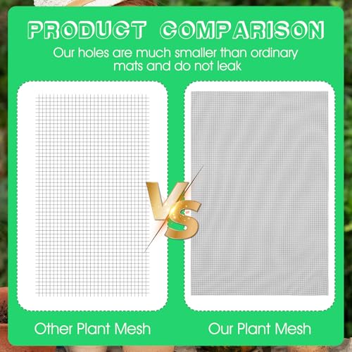 10pcs 11.8 X 7.8inch Flower Pot Hole Mesh Pad, Plastic Mesh Sheet, Keep Soil from Flowing Away,Bonsai DIY Drainage Netting Pot Bottom Grid Mat, Grey - view 6