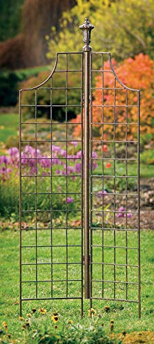 Garden Screen Trellis 77" Tall - Freestanding Charcoal Brown - view 2