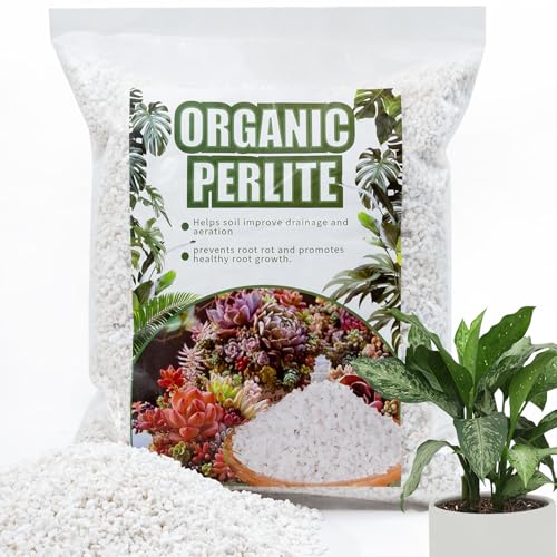 Perlite for Plants 4 Quarts, Horticultural Perlite Soil for Plants Potting Mix, Amendment for Plants Indoor&Outdoor, Enhanced Water Drainage and Ventilation, Promote Root Growth (3-6mm)