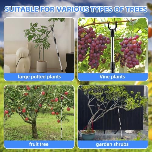 Tree Branch Support Stainless Steel, 34-74“ Adjustable Tree Support Poles (Black-2 Set) - view 3