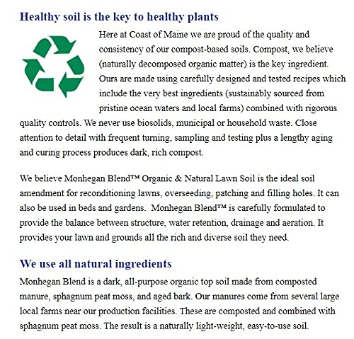Monhegan Blend (1 cu ft) Organic and Natural Black Earth Lawn Soil for Seeding Projects - Topdressing and Reconditioning Lawns - view 5