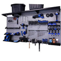 Weekend Warrior XL Metal Pegboard Wall Organization System (Silver/Black)
