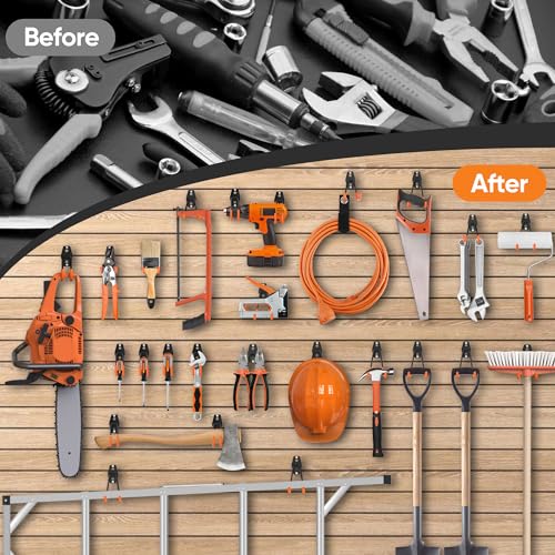 26 Pack Heavy Duty Garage Hooks,Steel Wall Mount Storage Hangers - view 6