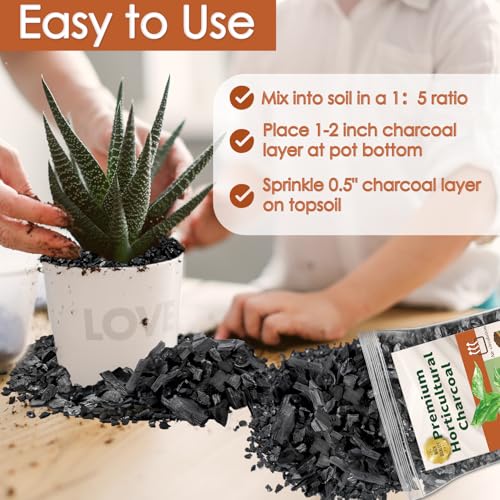 Horticultural Charcoal, Premium 1QT Activated Charcoal for Plants - view 3