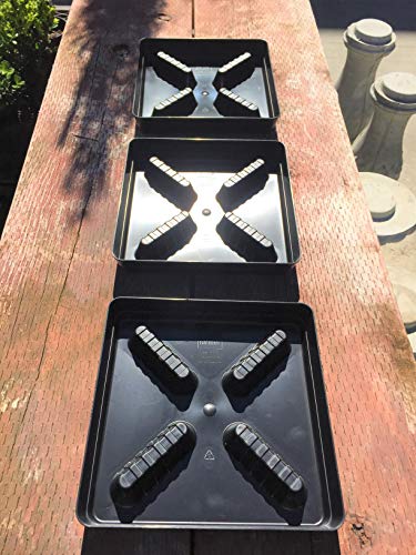 Square Plant Saucer Plastic Plant Trays with Plant Riser Pot Elevator for Indoor Plant pots and Outdoor Potted Plants Planter Tray Water Drainage drip Tray 13-inch (5-Pack) - view 3