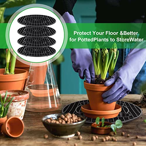 12 Pieces 12 Inch Plant Riser for Pots Indoor, Heavy Duty Plant Stands, Plant Level Pot Elevator for Indoor Outdoor Garden Flower, Patio & Deck Floor Protector - view 5