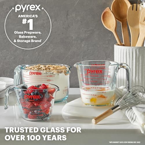 Essentials (3-Pack) Glass Measuring Cups Set (1, 2 & 4 Cup) - view 5