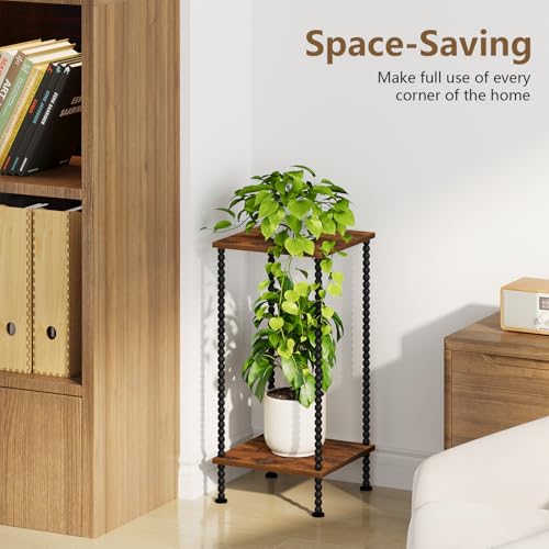 2 Tier Plant Stand Indoor, Square Plant Stands, Potted Holder Rack - view 4