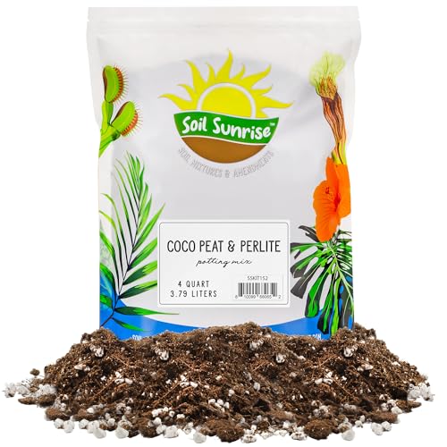 Coco Peat Perlite Potting Mix (4 Quarts) Loose Coconut Coir and Perlite