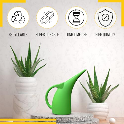 1/2 Gallon Green Watering Can – Small Plastic Plant Waterer for Indoor & Outdoor Use – Lightweight Garden Tool with Easy Pour Spout – Ideal for Flowers, Herbs & Lawns – 1 Pack - view 7