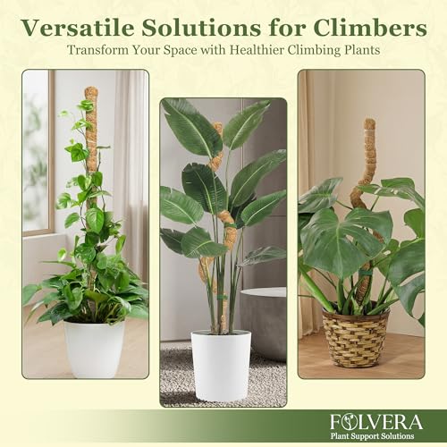 Bendable Moss Pole for Monstera – 2 Pack, 28 Inch Coco Coir Plant Support for Climbing Plants, Philodendron & Pothos, Flexible Aluminum Core for Indoor Plants with Plant Ties - view 4
