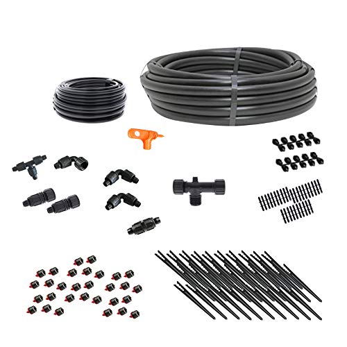 Gravity Feed Drip Irrigation Kit for Clean Water - Kit Size : Deluxe