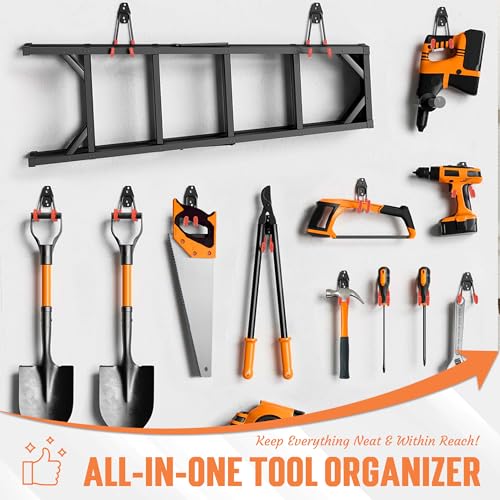 Garage Hooks, 20 Pack Wall Storage Hooks for Bike, Ladder and Tools - view 2