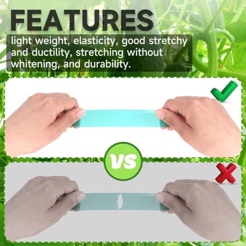 Stretch Tie Tape Roll, 1" 150ft Garden Tie Tape Reusable Garden Plant Ties Thick Sturdy Plant Ribbon Garden Green Vinyl Stake Gardening Tools for Indoor Outdoor Patio Plant Use - view 3