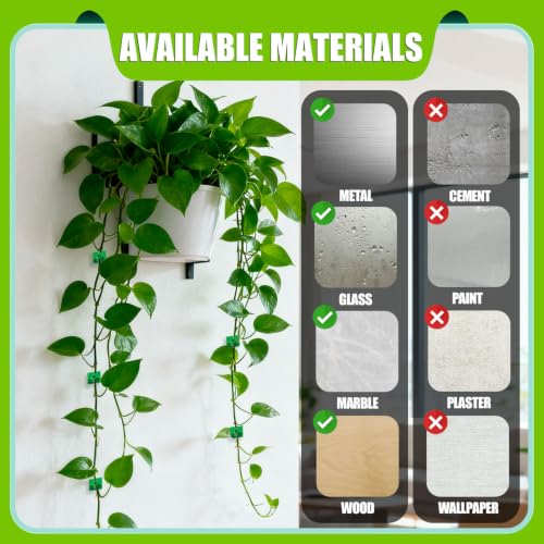 100Pcs Wall Plant Climbing Fixer Clips for Wall Vines Traction Fixing,Green - view 6