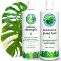 Monstera Growth Power-Duo Bundle – Silica Strength (4.5% Potassium Silicate) + Monstera Plant Food (5-2-3 NPK) | Builds Stronger Stems & Lush Leaves | 2 × 8 oz Concentrates