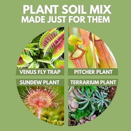 Carnivorous Plant Soil Mix - Large Size - Plant Food Peat Moss & Perlite for Carnivorous Plants - Terrarium Soil, Pitcher Plant Soil, Venus Fly Trap Soil - view 3