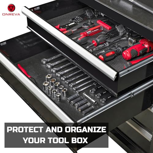 Tool Box Liner 20" wide x 19 Ft, 1/8" Thick Heavy Duty Toolbox Drawer Liners for Tool Chest Cabinet Workbench & Garage Shelf, Protective Non-slip Mat for Mechanics & Workshops, Black - view 3