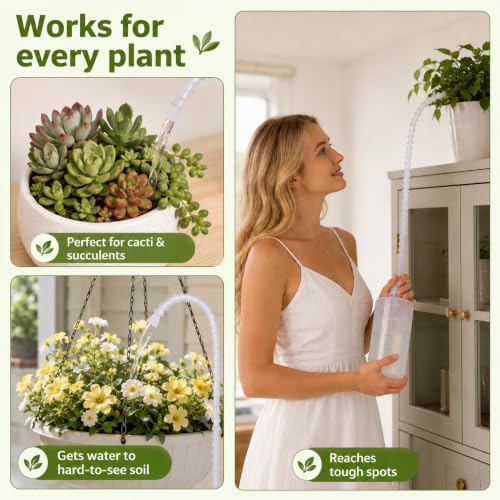 Squeeze Watering Bottle for Hanging Plants–16.9oz(500ml) 19.6In Long Nozzle - view 6